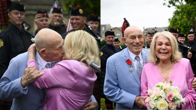 D-Day Romance: WWII Veteran, 100, Marries 96-Year-Old Near Normandy Beaches