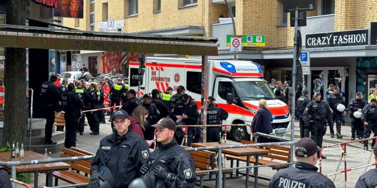 Tense Moment: German Police Encounter Pickaxe-Wielding Man at Euro 2024