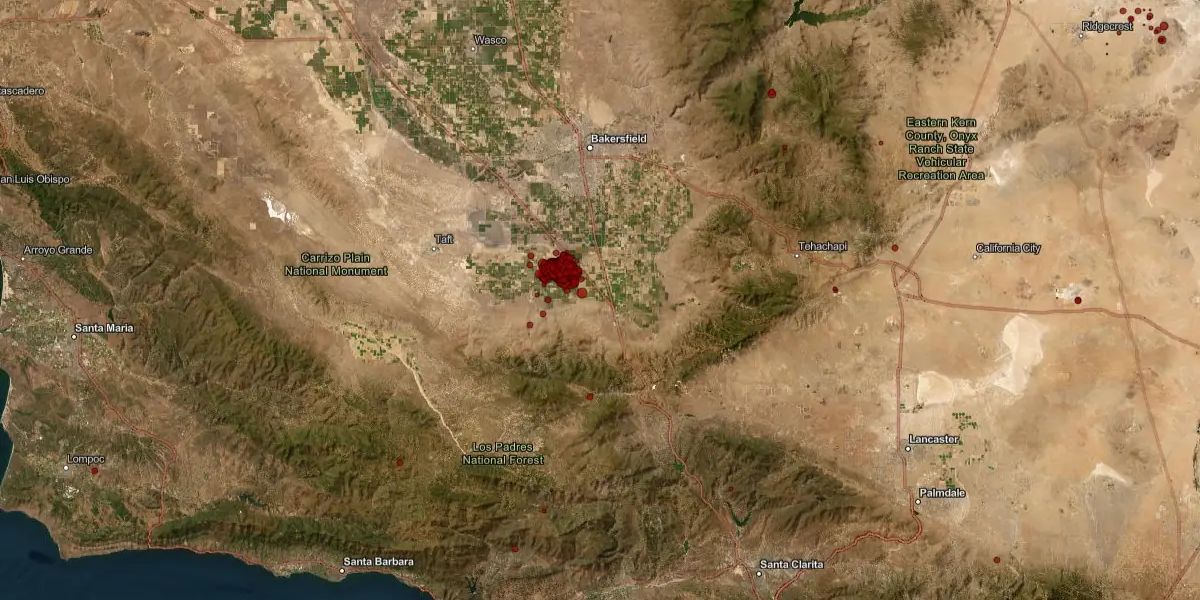 Bakersfield Experiences Unusual Earthquake Swarm Multiple Quakes Recorded