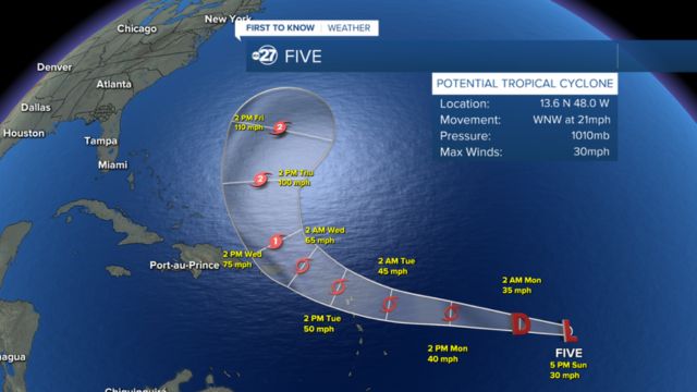 Season's Third Hurricane Potential Tropical Cyclone 5 Shows Strengthening Signs