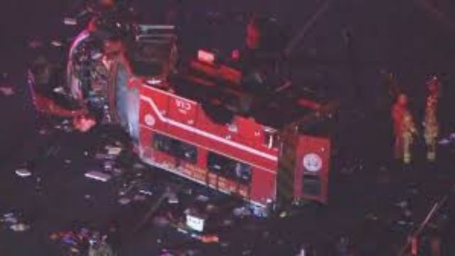 Fire Truck Crash Injures Eight Firefighters in Southern California