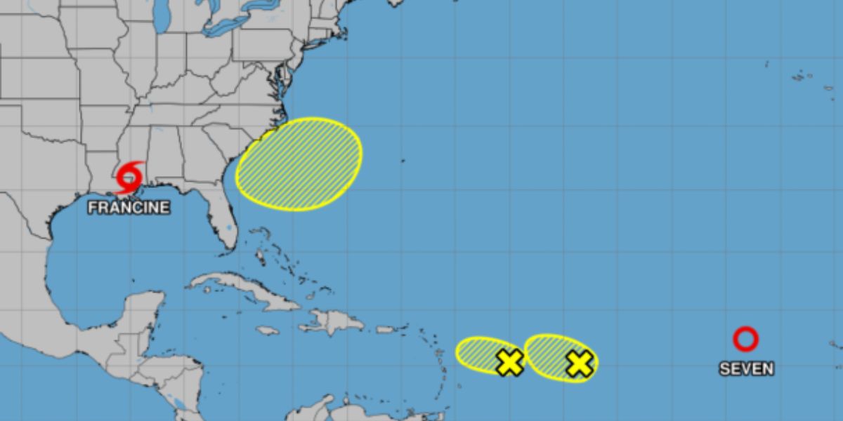 Watch Out: Tropical Storm Francine Over Land and Gordon Likely to Form in Atlantic Thursday