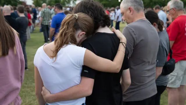 Right after shooting and killing his adoptive father, the son gave his mother the gun, explaining that he had to do it