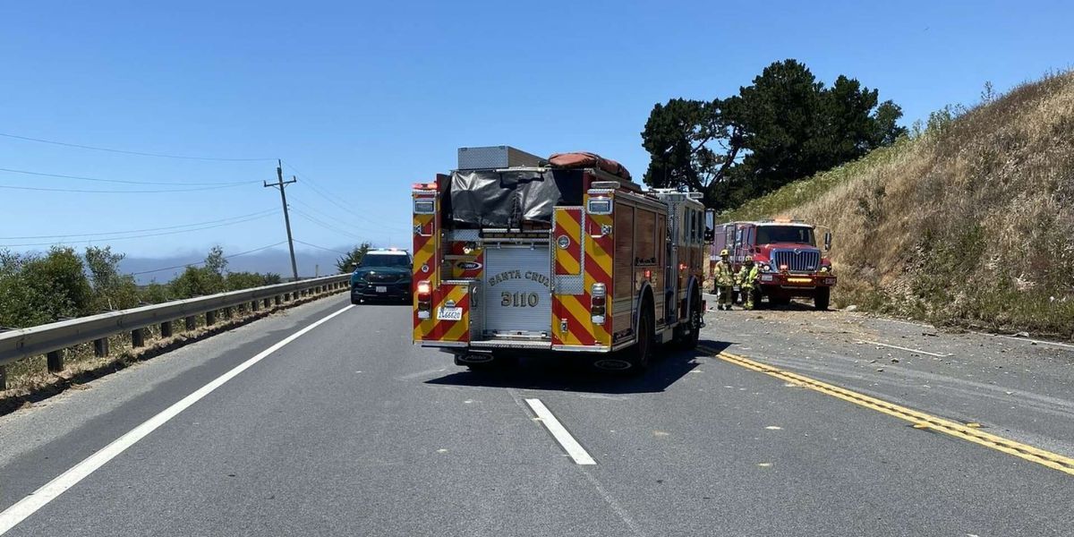 Traffic Alert Highway 1 Reopened Following Two-Vehicle Collision in Santa Cruz County