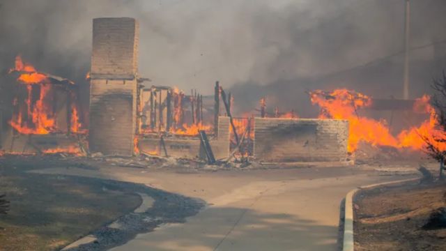 Massive Fire Erupts in Southern California, Spreading Rapidly on Wednesday