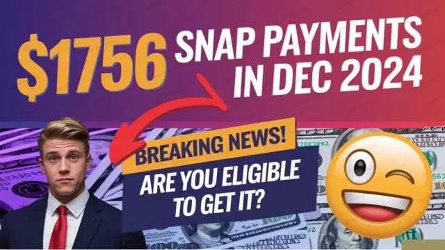 Pre-Christmas! SNAP Benefits Boost Up to $1,756 Available Through December 23—See When You Get Paid