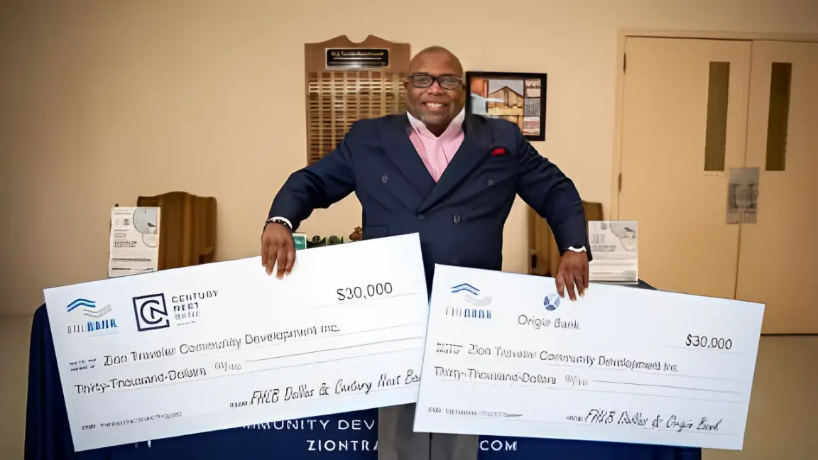 Federal Home Loan Bank of Dallas, Origin Bank, and Century Next Bank Grant $60,000 to Support Local Nonprofit Zion CDC!