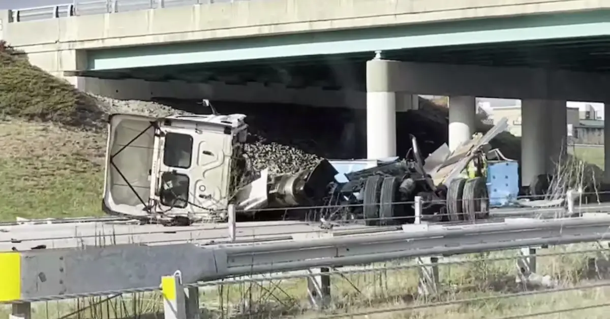 Traffic Alert: Lanes Reopen Slowly After Semi-Truck Overturns on Busy I-75 in Shelby County