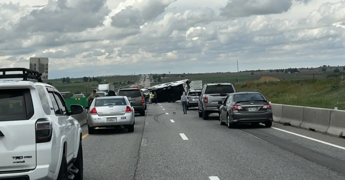 Northbound I-25 Reopens After Major Truck Rollover That Blocked Lanes Near Mead