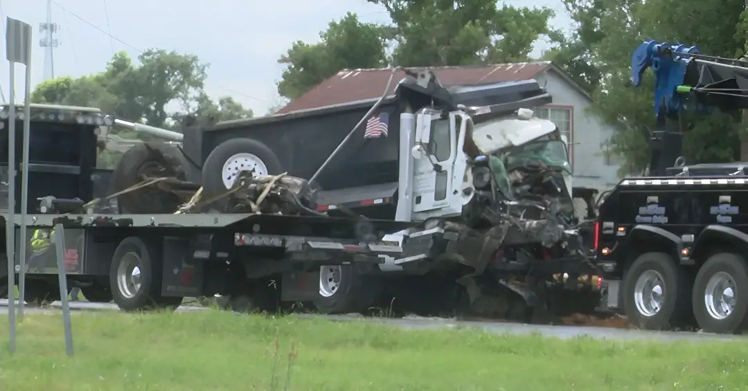 Dramatic Crash on US 167: Dump Truck Driver Hospitalized After Utility Pole Collision