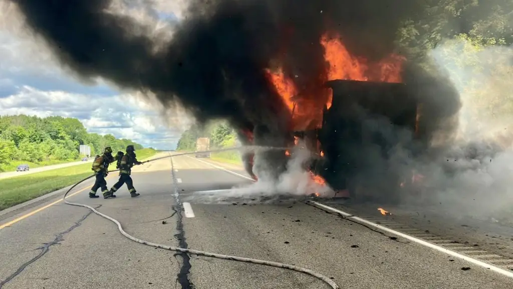 I-79 in Washington County Shut Down After Tractor-Trailer Catches Fire