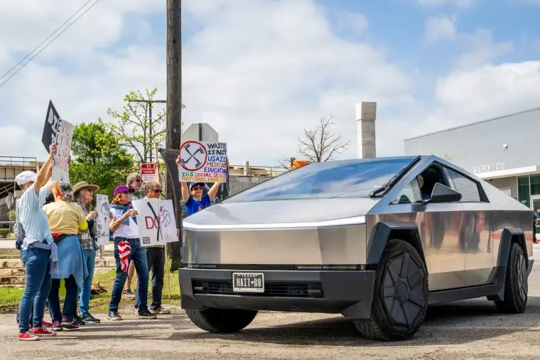 Tesla Cybertruck Vandalized in Bold Protest Against U.S. Immigration Policies