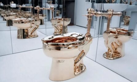 Someone Just Paid $12M for a Working 18-Karat Gold Toilet at Sotheby’s