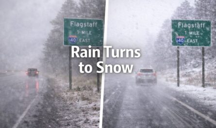 Flagstaff Weather Alert Sunday: Rain Turns to Snow, Slippery Travel Likely After Christmas