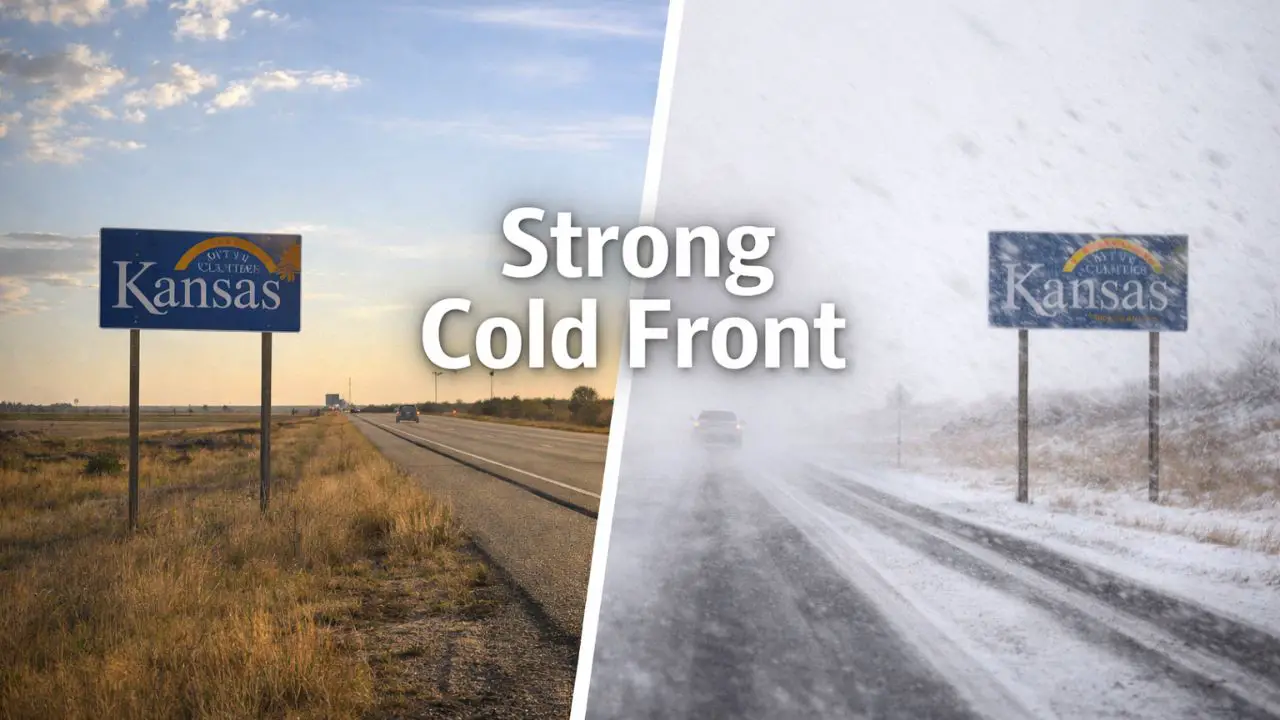 Strong Cold Front Targets Kansas Sunday, Bringing Windy and Much Colder Air