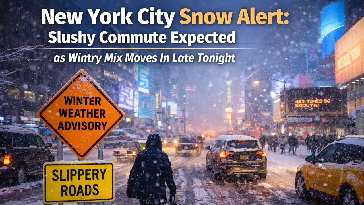 New York City Snow Alert: Slushy Commute Expected as Wintry Mix Moves In Late Tonight