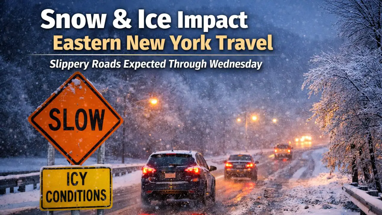 Winter Weather Advisory Issued as Snow and Ice Impact Eastern New York Roads